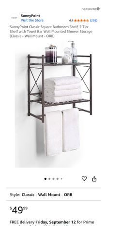 New shower storage