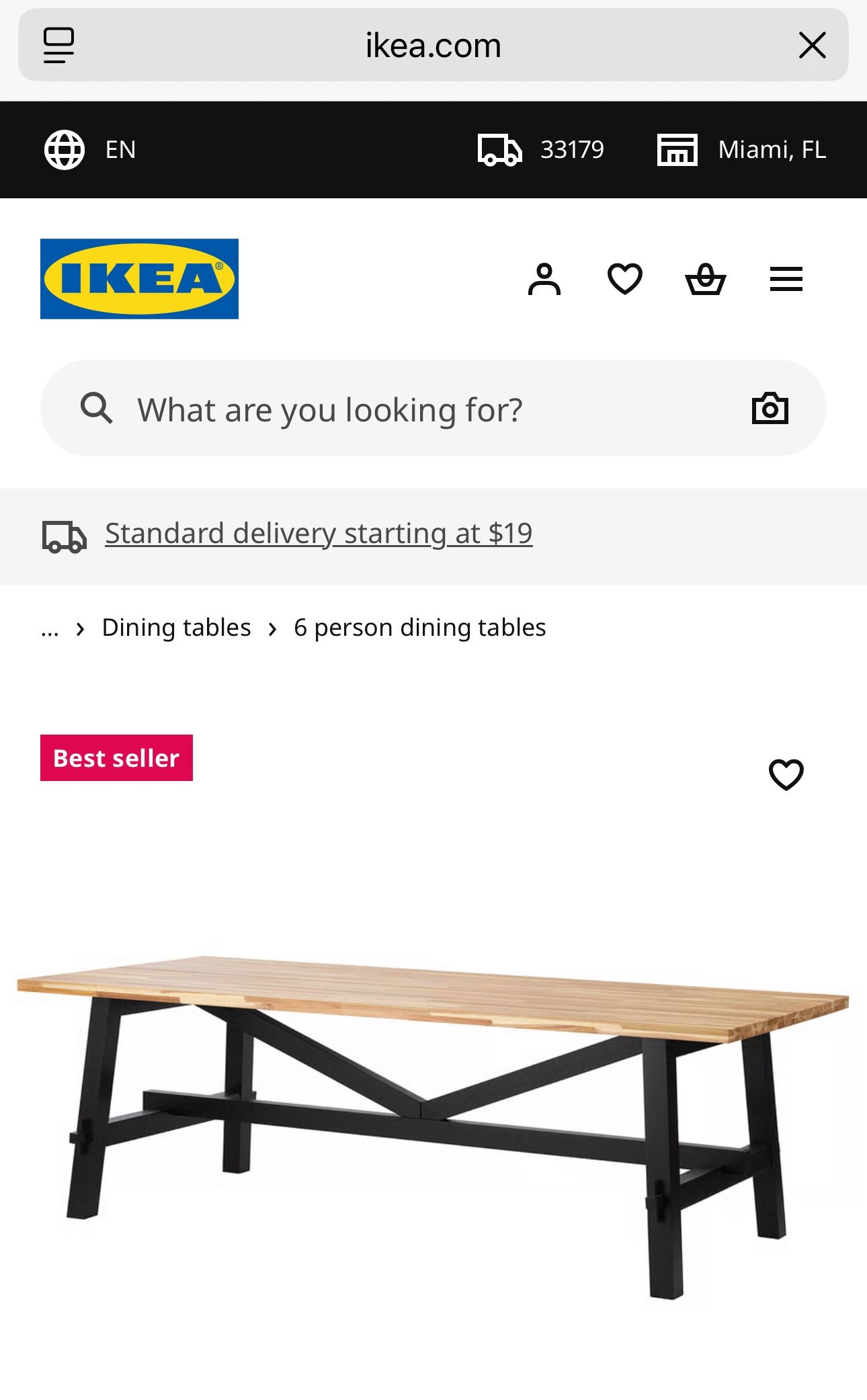 IKEA SKOGSTA TABLE (Excellent Condition)
