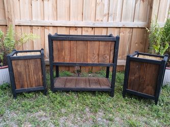 Cedar Wood Planter Box Set