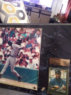 Ken Griffey jr. Collectable baseball card and picture with & frame