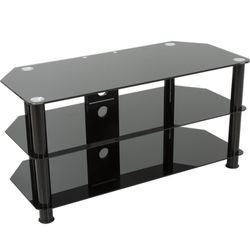 Avf 3 Tier Tv Stand With Metal Black Shelves Fits Tv’s Up To 50”