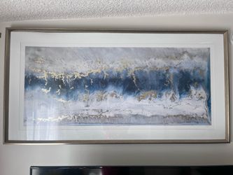 Beautiful abstract painting! (Gold frame with Glass Cover)