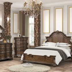 4 PC SET  1 QB+ 1 DR + 1 MR + 1 NS +  NEW IN BOX (MATTRESS AND CHEST SOLD SEPARATELY)