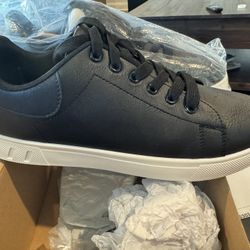 Brand New Black Leather Sneakers