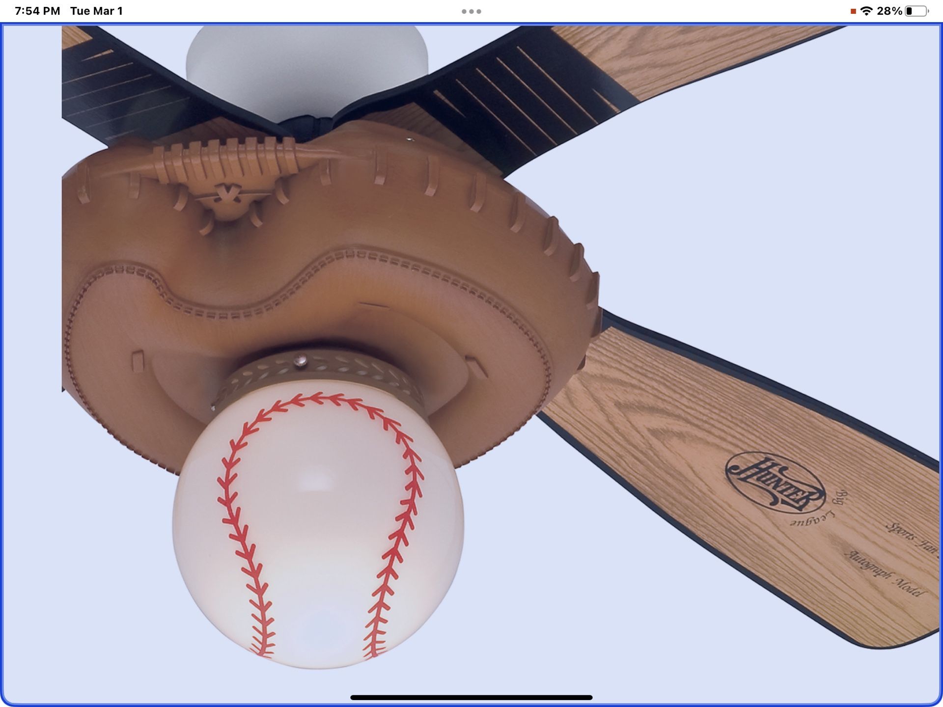 Baseball Ceiling Fan