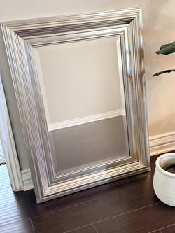 Uttermost Large Champagne Silver Framed Mirror