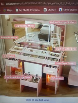 top make up vanity -Brand new glass -