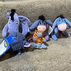 New Disney Eeyore Plush Koosh ball Baby Rattle lot of 5