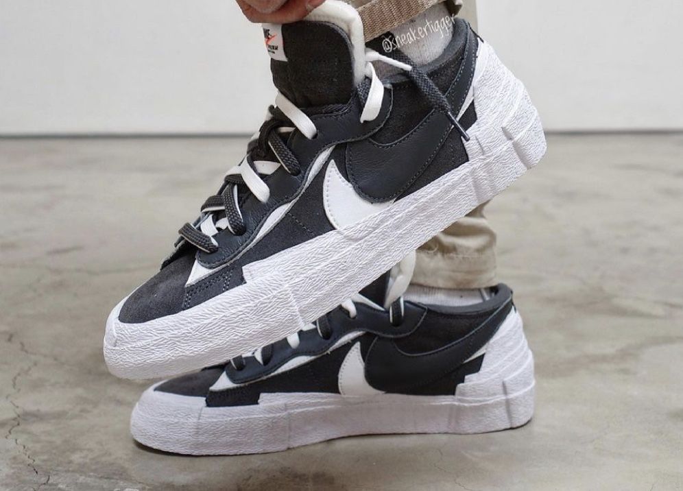 Nike Blazer Low X Sacai Iron Grey Size 10