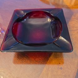 Mid  Century Ashtray Rubi Red