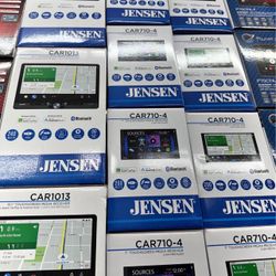 Jensen CAR1013 10.1-inch Certified Apple CarPlay Android Auto Wired or Wireless | Single DIN & Double DIN Touchscreen Car Stereo Radio | Bluetooth | F