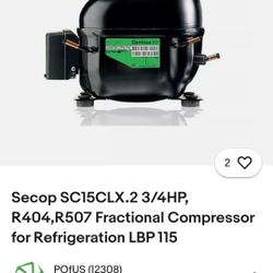 SECOP COMPRESSOR BRAND NEW