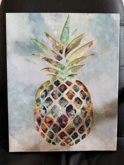 Colorful Pineapple Canvas Art