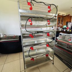 2 new commercial quail cages hold 100 quail, 2 jaulas comerciales de codornices que cabe 100 quail