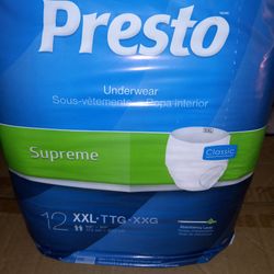 Diaper Adult Xxl Presto 4 Pack For 12 Dlls
