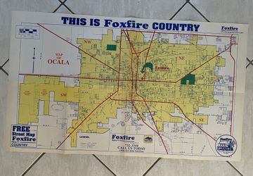 Vintage Foxfire Realty Ocala Florida Street Map Double-Sided Poster