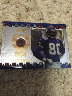 Chris Carter Game used helmet 1997 minnesota vikings