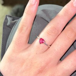 Pink Topaz Genuine Ring