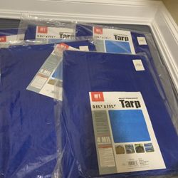 HFT 5 ft. 6 in. x 7 ft. 6 in. Blue All-Purpose Weather-Resistant 4 mil Tarp ($3 each)