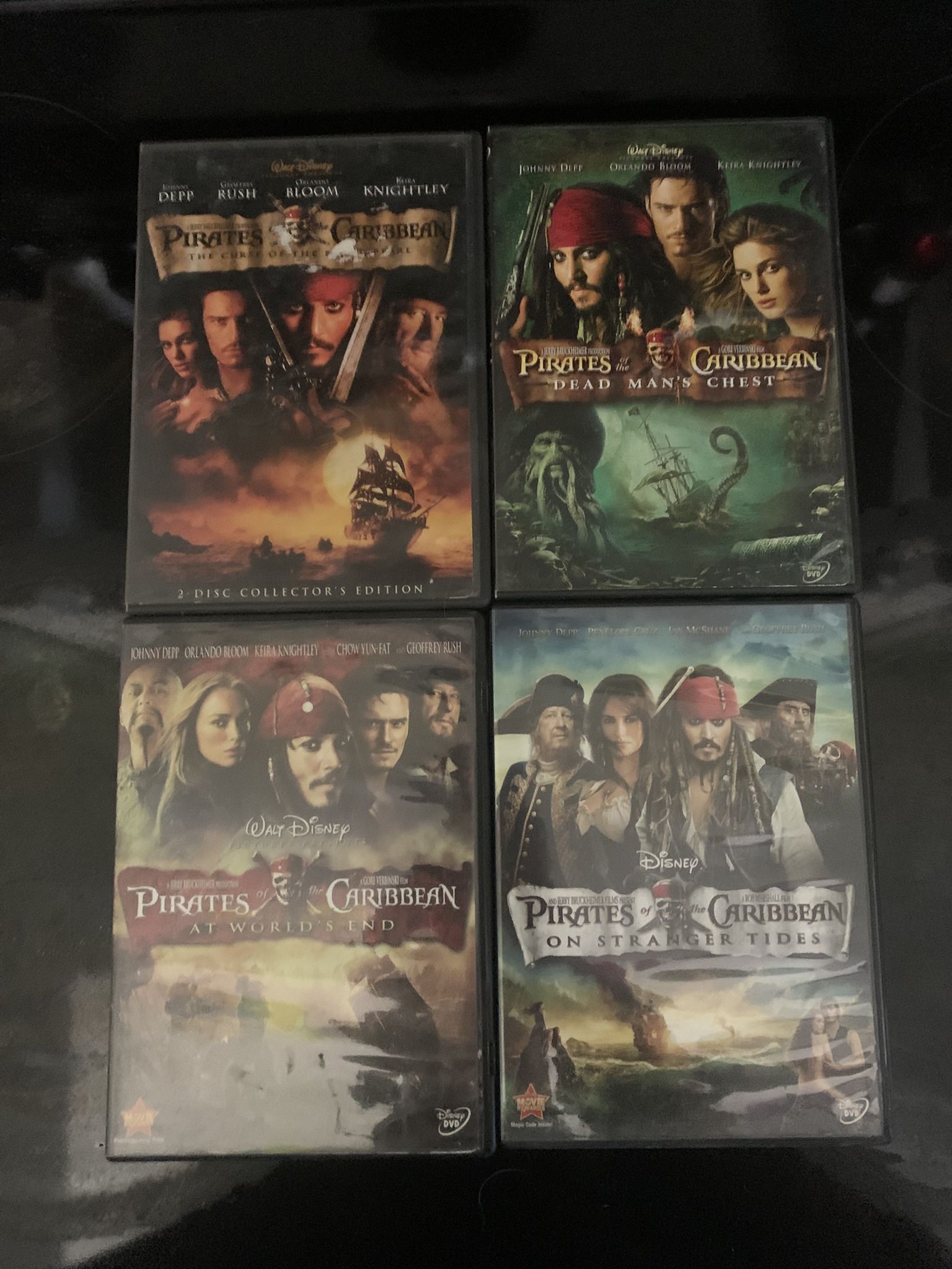 Pirates of the Caribbean Movies 1-4 DVD