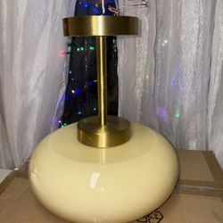 🌹Mid-Century Modern Glass Pendant Lamp Cream Color New