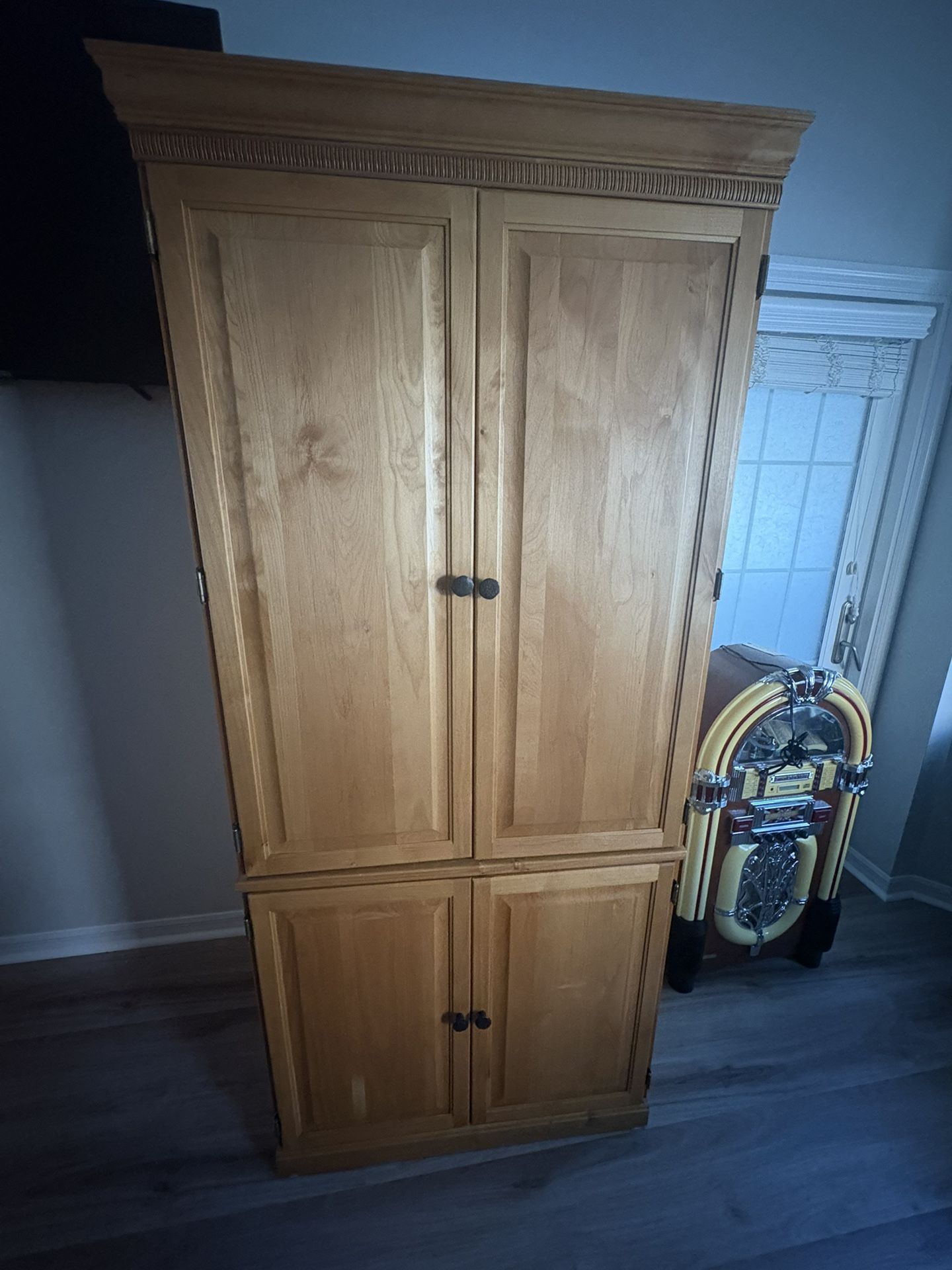 Solid Wood Computer Amoire Desk