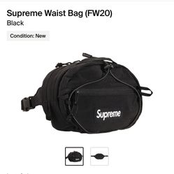 Supreme Waist Bag Black Fw20