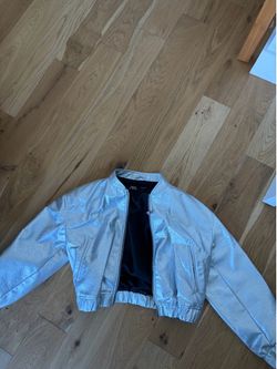 Silver metallic Zara jacket size S