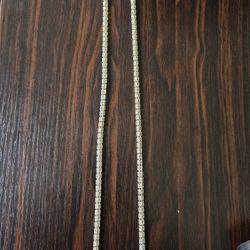 24" 4mm Two-Tone Ice Link Chain 14K Yellow Gold-Plated Silver 925 Italy