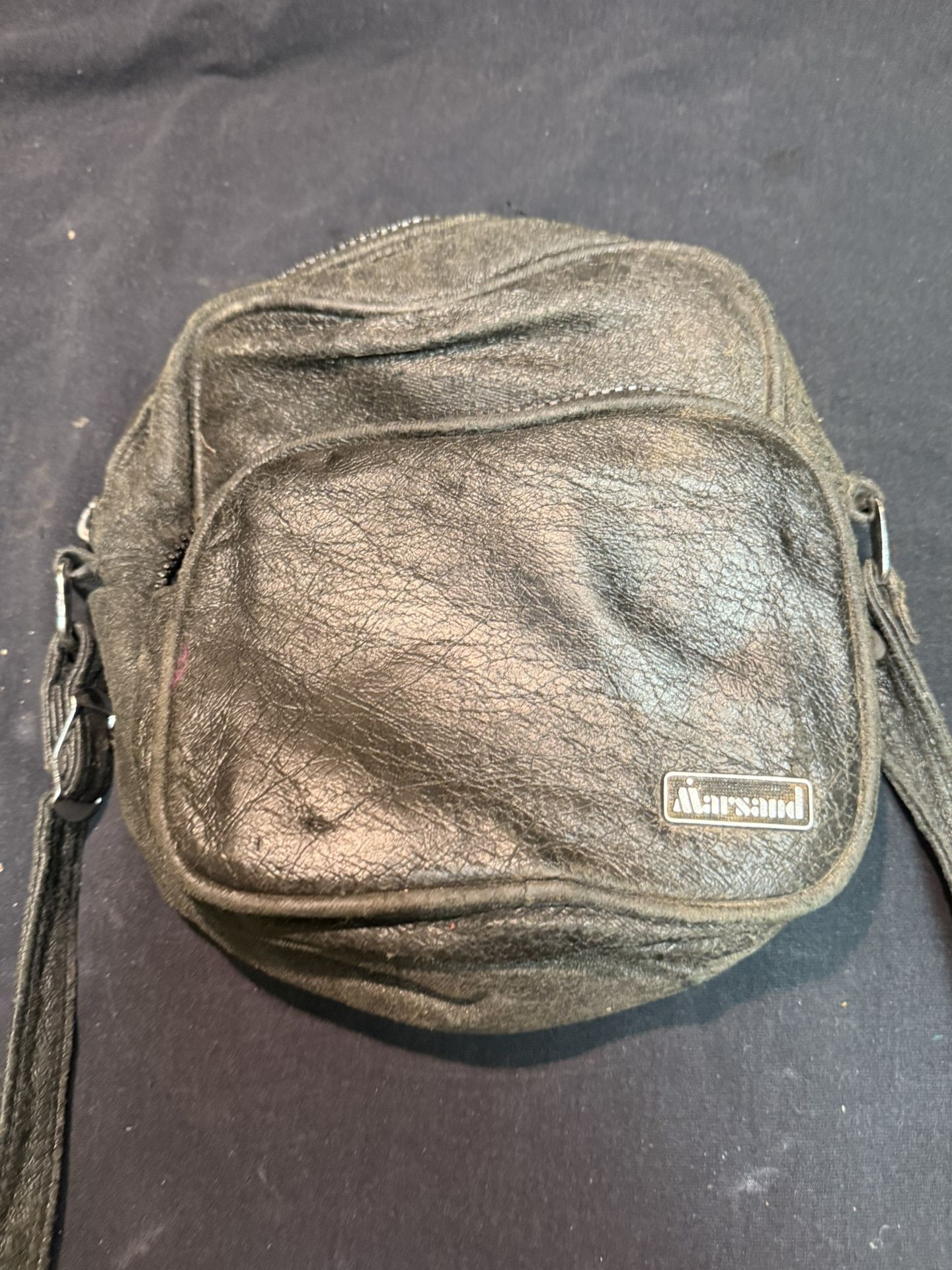 Vintage Marsand Black Camera Bag With Shoulder Strap 8 X 8 X3