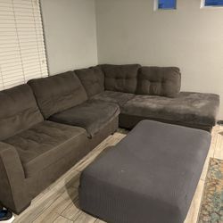 Large Sectional With Ottoman