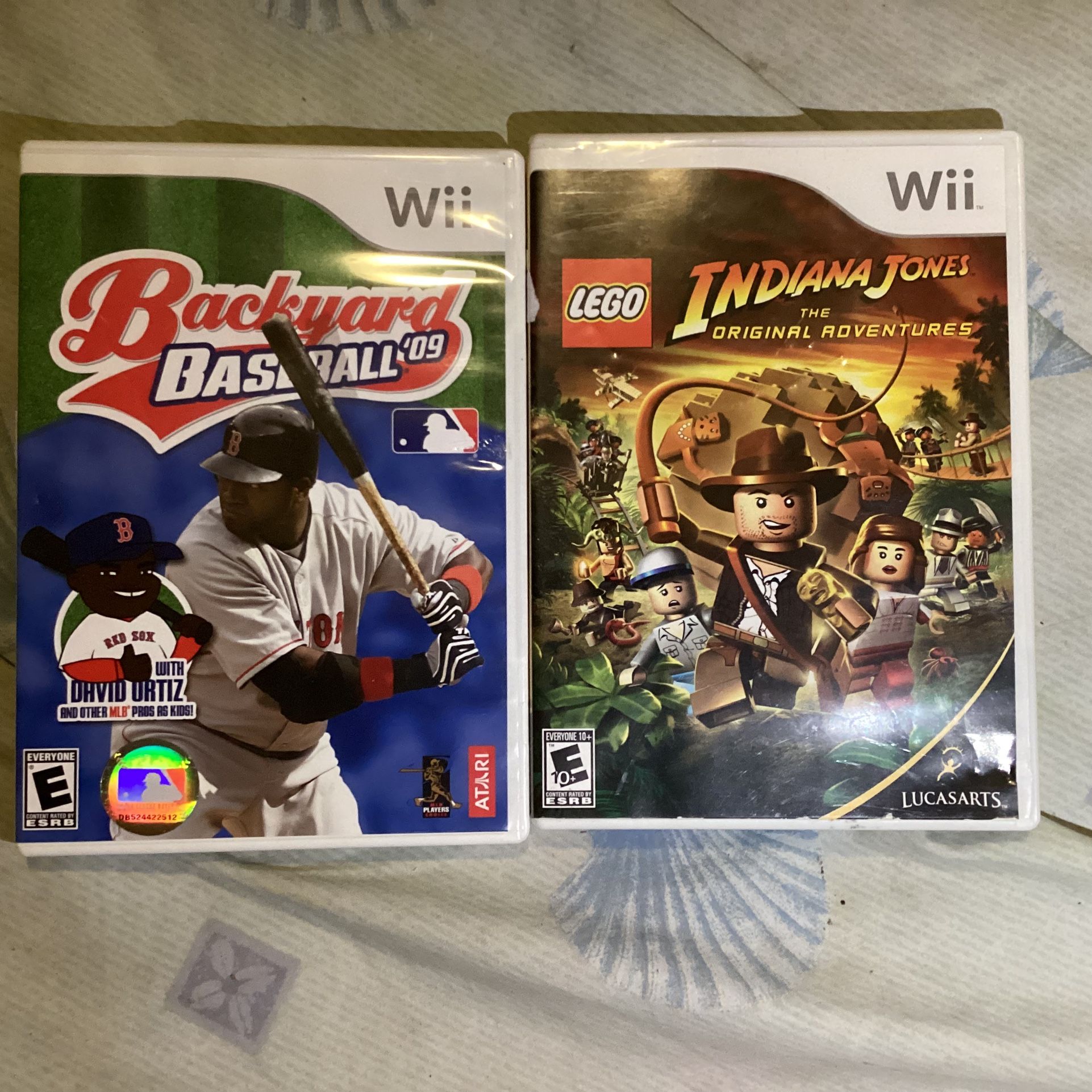 Backyard Baseball 09 & Lego Indiana Jones original adventure for Nintendo Wii