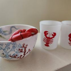 Crab Dip Bowl  and Votives
