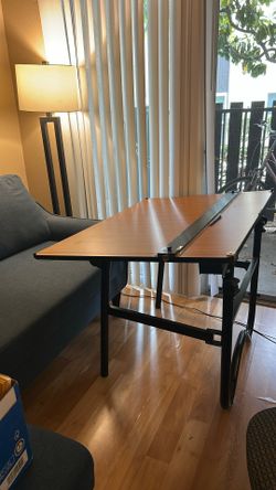 Architectural Desk With Adjustable Slide Rule