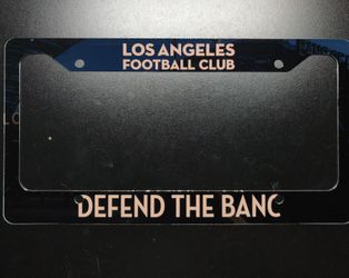 LAFC license plate frame Defend The Banc