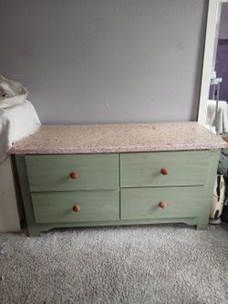 Olive green dresser