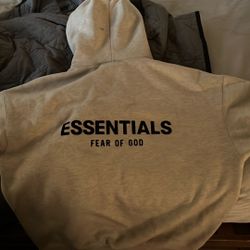 Essentials Hoodie, White, Large
