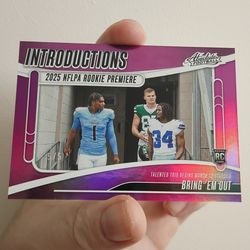 2025 Cam Ward Absolute Football Introductions Purple Rookie 5/5 (BOOK END)