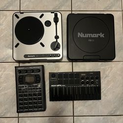 Roland SP404 mk2, MPC mini mk 2, Numark PT01