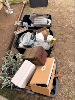 Clothes, kitchen supplies, shoes