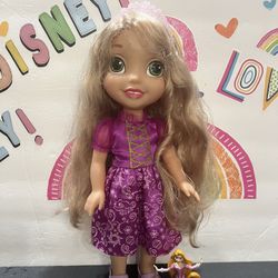 DISNEY PRINCESS RAPUNZEL 14 INCH DOLL WITH 4 INCH RAPUNZEL FIGURE