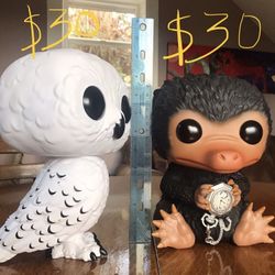 Funko Pop! Harry Potter Hedwig 10" #70  and Niffler 10” #22 Target Exclusive 