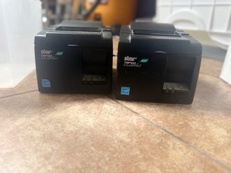 2 Star Micronics TSP100II Thermal Receipt Printers + Paper + Cable Cord