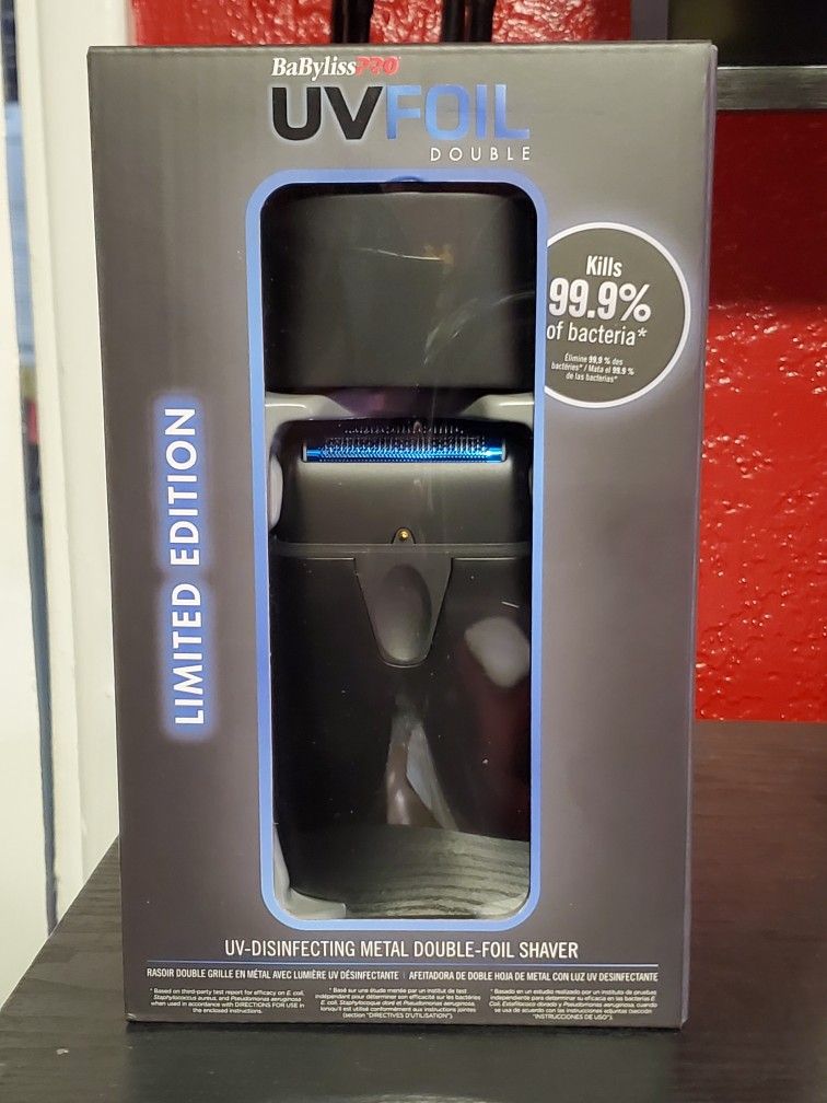 New BabylissPro UV Double Foil Shaver Black