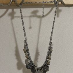 18” Silver Statement Geometric Bib Necklace (the Loft)