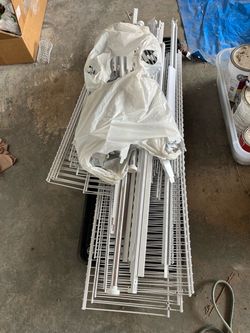 FREE: Rubbermaid closet shelves parts