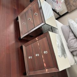 Two Small Mirrors Night Stands