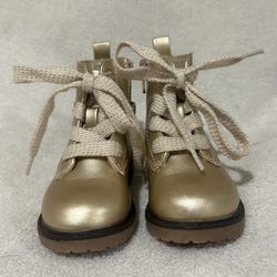 Gold Cat And Jack Toddler Boots Size 5