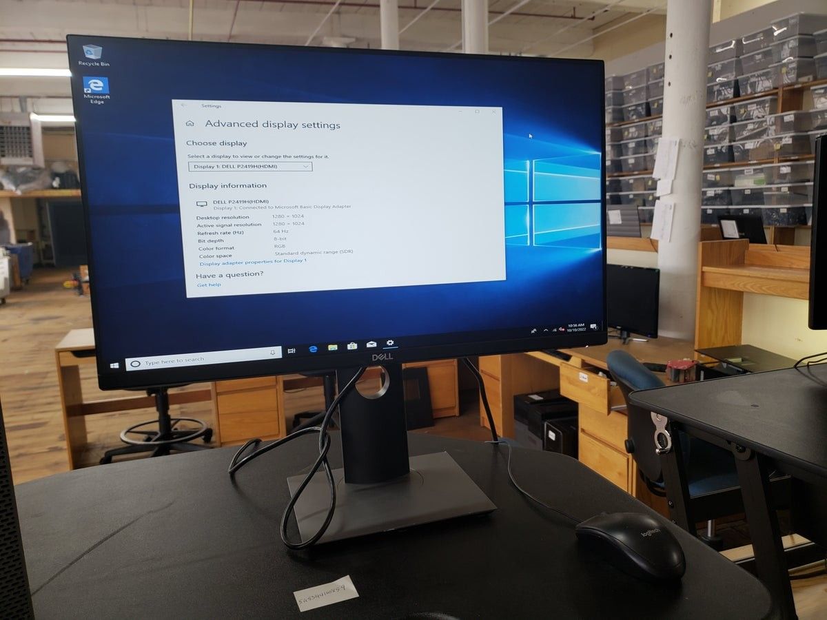 DELL 24" P2419H MONITOR WITH D-PORT, DVI, AND VGA (INV. T014)