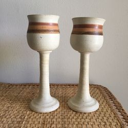 Pottery Goblets / Chalice / Candle Holders